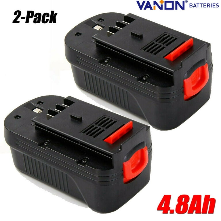 2 Pack 18V for Black and Decker HPB18 18 Volt 4.8Ah Battery