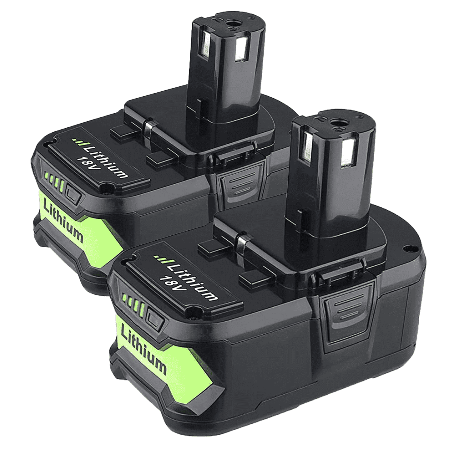 2Pack for Ryobi Battery 18V 5.0Ah Li-ion Black P108 Compatible with P102 P103 P105 P107