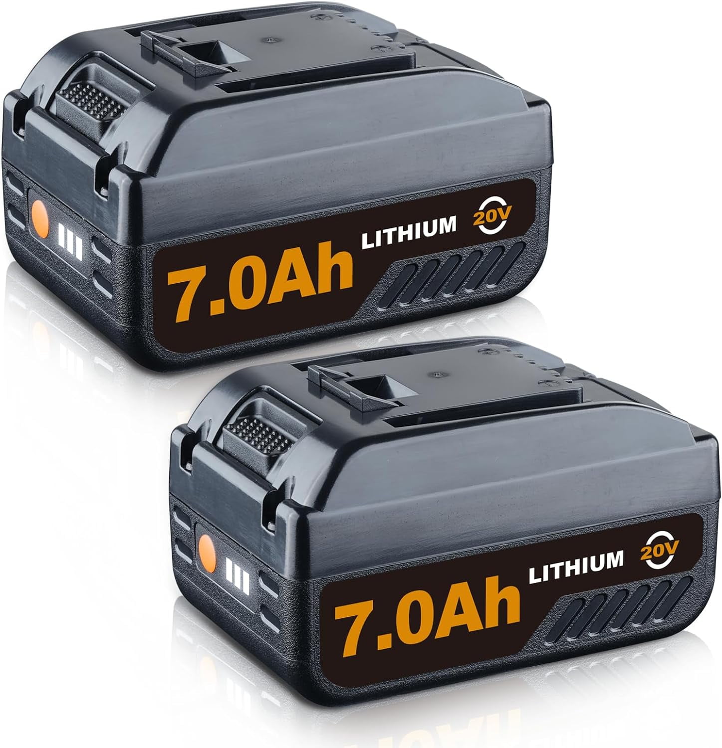 2Pack for WORX Battery WA3520 18V 20Vmax 7000mAh Li ion Black WA3525 WG151s WG155s WXL1810