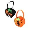 2Pack halloween treat bags serving bowls for party plastic pumpkin