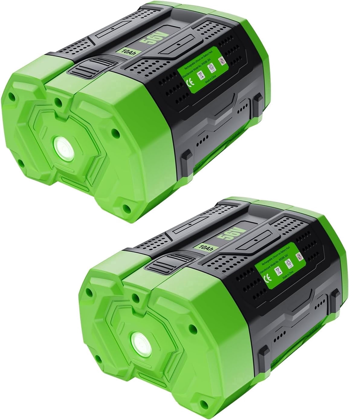 2Packs 10000mAh Replacement for EGO 56V Battery Compatible with EGO 56 Volt Lithium Battery Power+ Tools BA2800 BA4200 BA4200T CS1604 CS1804 CS1403 HT2400 LB6504 LB5804 LB6500 LB4800 PH1400