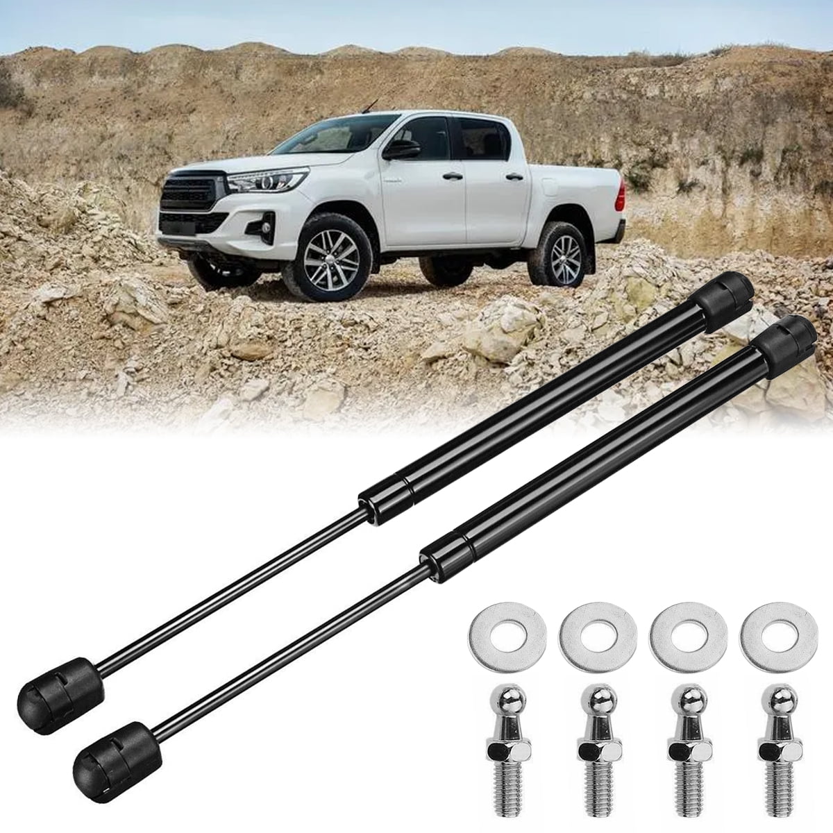 2Packs 160N Gas Struts Stainless Steel Gas Strut Lift Support 12.8inch