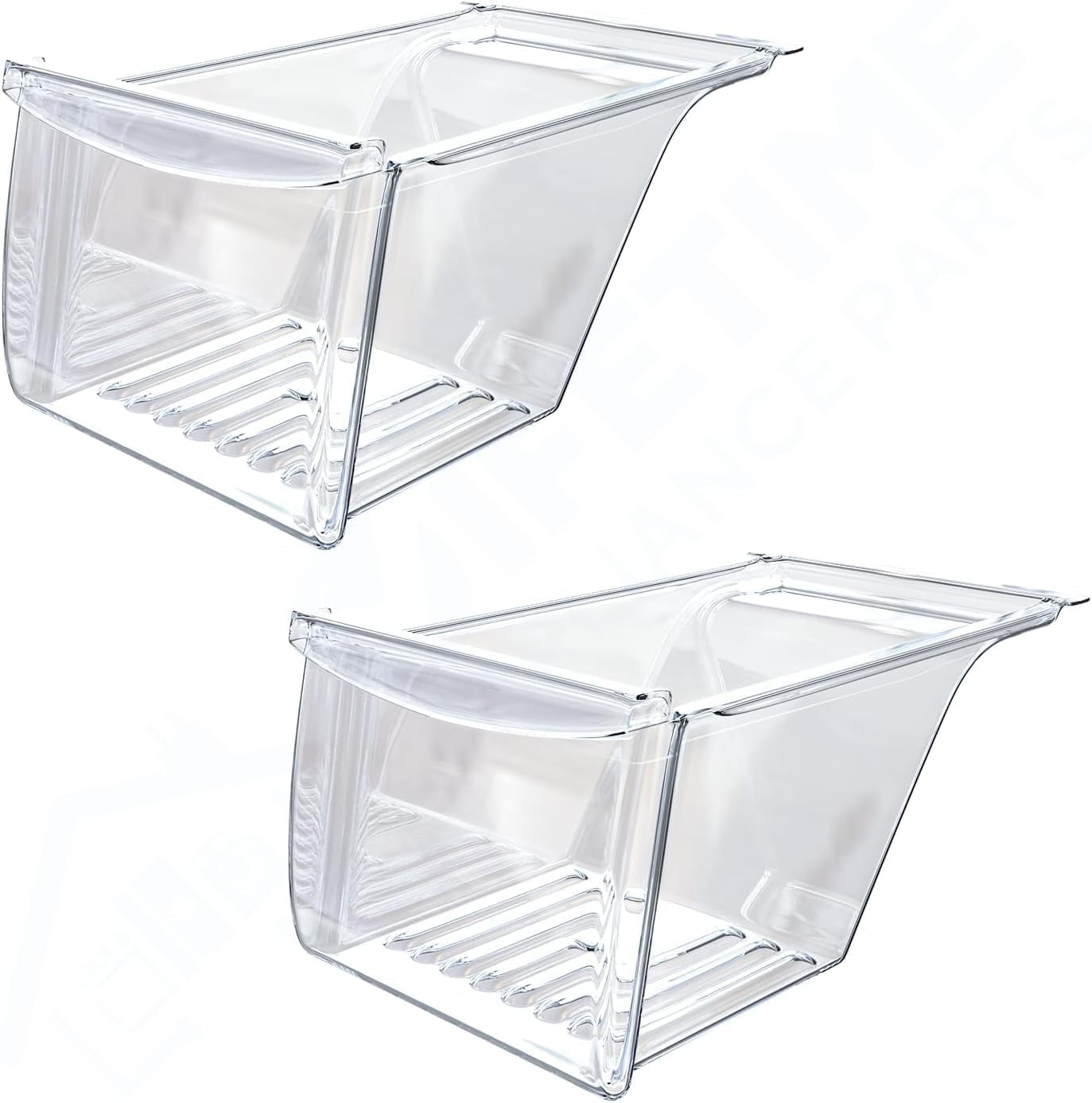 2Packs 240337103 240337102 Refrigerator Crisper Drawer Pan Replacement For 240337105 240337107 240337108 240337109 Refrigerator Pan Shelf Replacement only Plastic