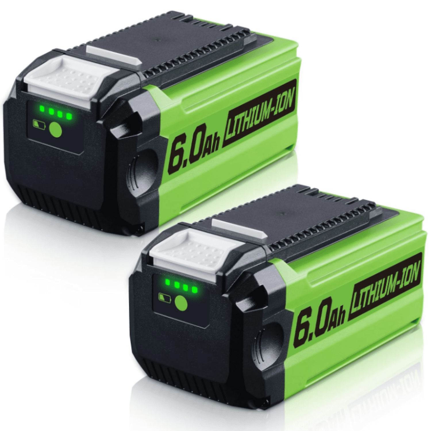 2Packs 40V 6.0Ah Extend Capacity Replacement for Greenworks 40V Battery Lithium Compatible with Greenworks 40 Volt Battery 29252 20202 22262 25312 20642 22272 29462 29472 Tools