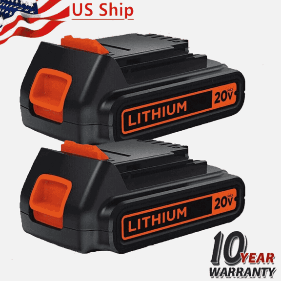 2Pack LBXR20 3.8Ah Replacement for Black and Decker 20V Lithium Battery LBX20 LST220 LBXR2020-OPE LBXR20B-2 LB2X4020 Cordless Tools