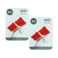 thumbnail image 1 of 2Packs(4pcs) Self Adhesive Hooks w/ Chinese FU Character for Kitchen Bathroom Bedroom, 1 of 8