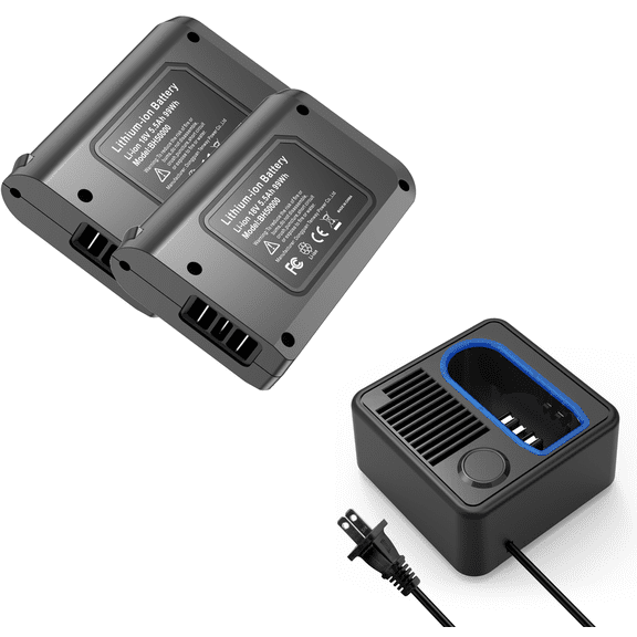 2Packs 5.5Ah Battery Replacement and Charger for Hoover 18V Linx Battery Compatible with BH50000 BH50010 BH50015 302723001 BH50020 Cordless Stick Vacuum