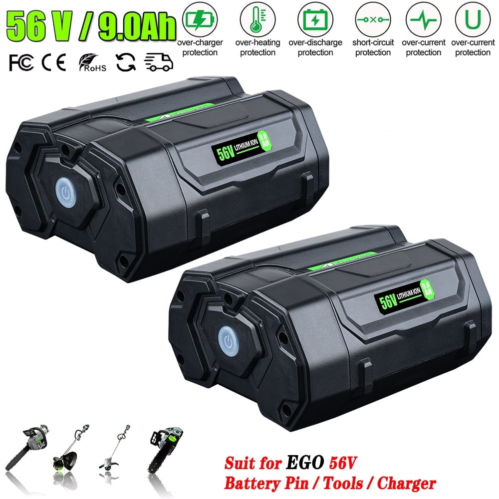 2Packs 50.6V 5.0Ah EGL1828 Replacement for EGO 56V Lithium Battery BA2800T BA2800 BA1400 BA4200 BA5600T BA5600T 5000mAh with Fuel Gauge, Compatible with Ego Power Tools