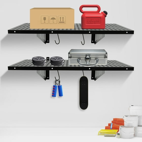 2Packs 560LBS 24*36in Storage Hooks Wall Mount Garage Organization Rack