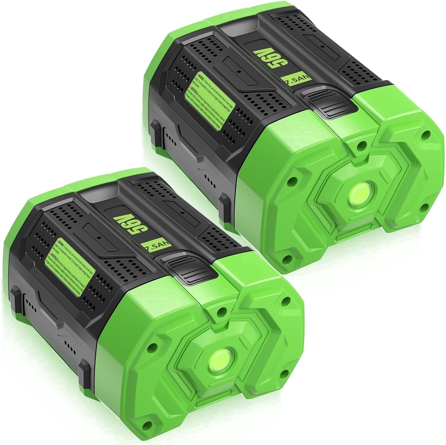 2Packs 7500mAh High Capacity Replacement for EGO 56V Lithium-ion Battery Compatible with EGO 56 Volt 7.5Ah Battery BA2800T BA4200T BA1400 BA5600T LB6504 LB5804 LB6500 LB4800 Power Tools