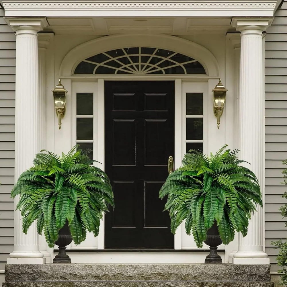 2Packs Artificial Plant Fake Tree for Indoor Outdoor House Home Office ...