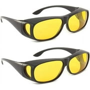 2Packs HD Day Night Driving Glasses Anti Glare Sunglasses with Polarized Lenses for Men and Women