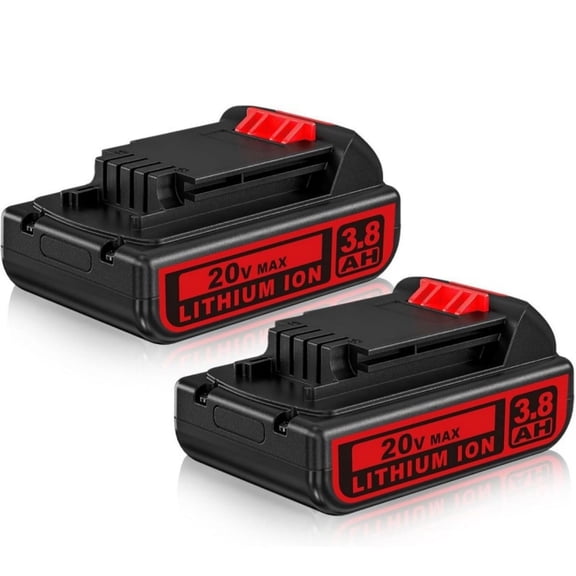 2Packs LBXR20 20V 3.8Ah Lithium Battery Replacement for B and D 20V Battery LB20 LBX20 LBXR20-OPE LBXR2020-OPE LB2X4020-OPE LBXR20B-2 LST220 LST300 Cordless Power Tools