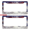 thumbnail image 1 of 2Packs License Plate Frames with Oil Painting Style Sparkling Ocean Waves Pattern Includes Screws & Caps Full Accessories Included Size 6.3x12.2inch(16x31cm), 1 of 8