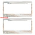 thumbnail image 1 of 2Packs License Plate Frames with Beach Sand Dunes Pattern Includes Screws & Caps Full Accessories Included Size 6.3x12.2inch(16x31cm), 1 of 8