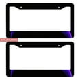 thumbnail image 1 of 2Packs License Plate Frames with Black & Purple Gradient Pattern Design Includes Screws & Caps Full Accessories Included Size 6.3x12.2inch(16x31cm), 1 of 8
