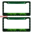 thumbnail image 1 of 2Packs License Plate Frames with Green Tech and Grass Pattern Includes Screws & Caps Full Accessories Included Size 6.3x12.2inch(16x31cm), 1 of 8