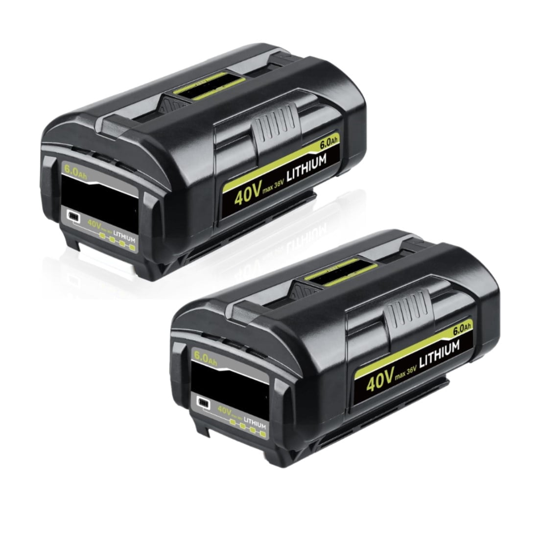 2Packs OP4060 40V 6.0Ah Lithium Battery Replacement for Ryobi 40-Volt Power Tools OP4015 OP4026 OP40201 OP40261 OP4030 OP4040