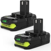 2Packs P102 3.0Ah Replacement for Ryobi 18V Lithium-ion Battery P102 P103 P104 P105 P107 P108 P109 P122 for 18-Volt Power Tool
