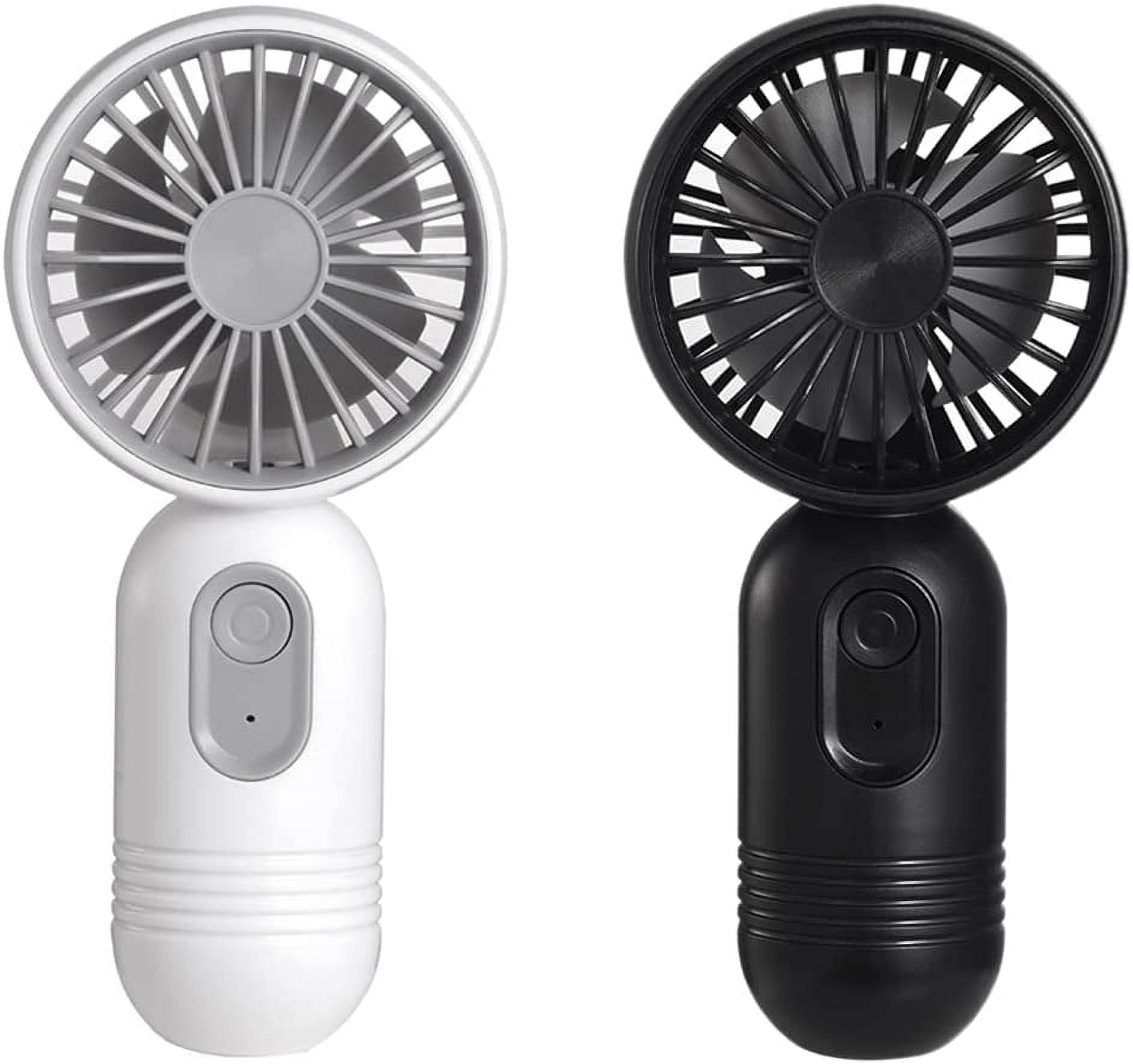2Packs of Portable Handheld Mini Fans, USB Rechargeable Personal Fan