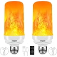 thumbnail image 1 of 2Packs Rechargeable Flame Light Bulbs,Remote Control,3 Timer,5V/1A Charging,Flickering Fire Effect,Gravity for Upside Down,Flameless Candles for Halloween Christmas Home Decor,Non-Hardwired, 1 of 5