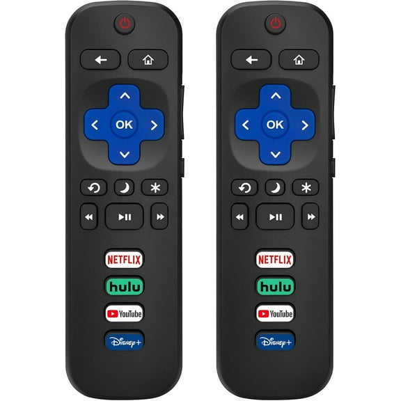 2Packs Replacement Remote Control Only for Roku TV, Compatible for TCL Roku/Hisense Roku/Onn Roku/Sharp Roku/Element Roku/Westinghouse Roku/Philips Roku Smart TVs (Not for Roku Stick and Box)