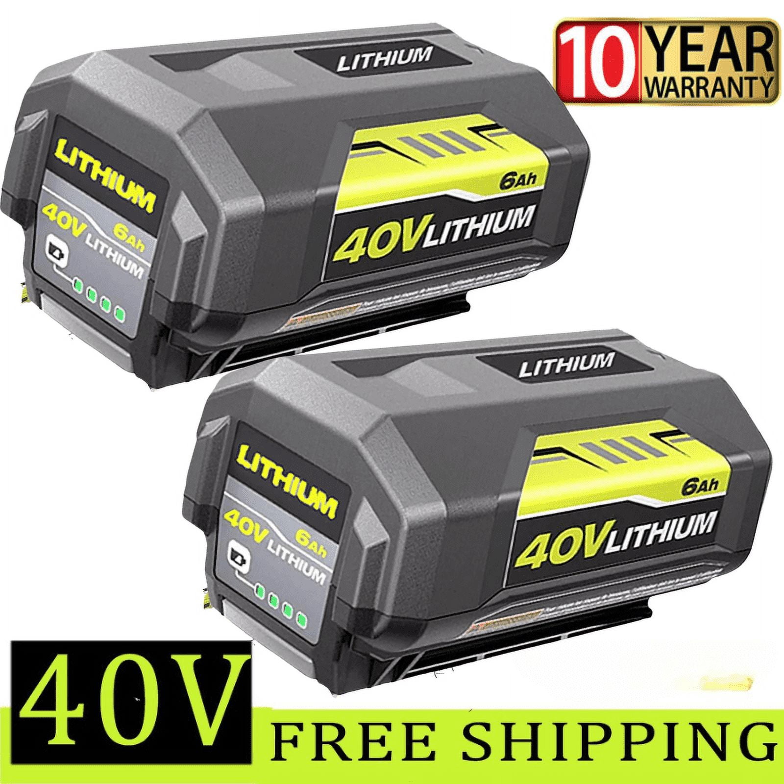 2Packs Replacement for Ryobi 40V Battery 6Ah OP4040 Compatible with Ryobi Battery 40V OP4050 OP40501 Compatible with 40Volt Ryobi Lithium-Ion Battery OP40401 Cordless Tools