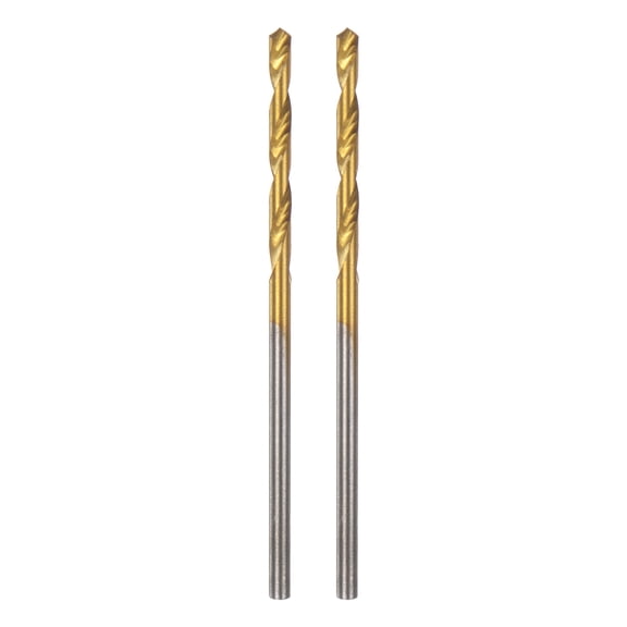 2Packs Uxcell Brad Point Drill Bit Set 1.5mm(1/16") Dia HSS4241 Twist Drill Golden