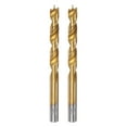 thumbnail image 1 of 2Packs Uxcell Brad Point Drill Bit Set 8.5mm(21/64") Dia HSS4241 Twist Drill Golden, 1 of 6