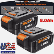2Packs WA3520 8.0Ah Replacement for Worx 20V Battery Compatible with Worx 20v Battery Compatible with Worx WA3575 WA3012 WA3525 WA3520 WA3578 and 20V Cordless Tools