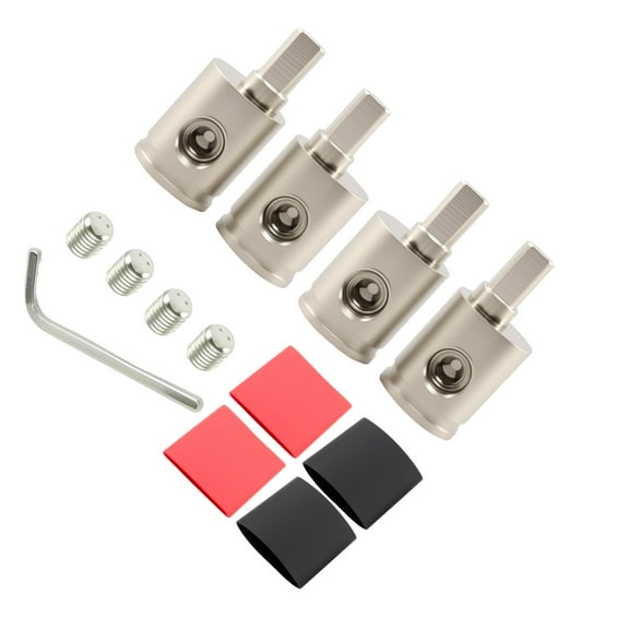 2Pair 0 Gauges/4 Gauges/8 Gauges Car Stereos Power Connectors Coppers Alloy Terminals AntiCorrosion Fast Assembly