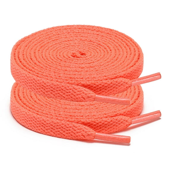 2Pair 24 27 36 45 63 72 Inch Flat Shoelaces Replacement for Sneakers Boot Orange