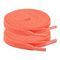 2Pair 24 27 36 45 63 72 Inch Flat Shoelaces Replacement for Sneakers Boot Orange