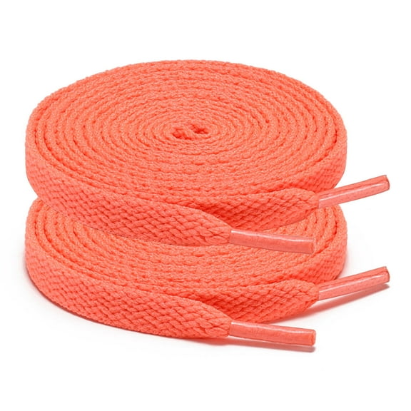 2Pair 24 27 36 45 63 72 Inch Flat Shoelaces Replacement for Sneakers Boot Orange