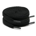 thumbnail image 1 of 2Pair 24 27 36 45 63 72 Inch Flat Shoelaces Replacement for Sneakers Boots Black, 1 of 9