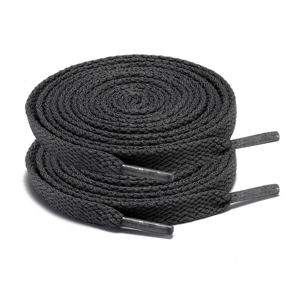 2Pair 24 27 36 45 63 72 Inch Flat Shoelaces Replacement for Sneakers Boots Gray