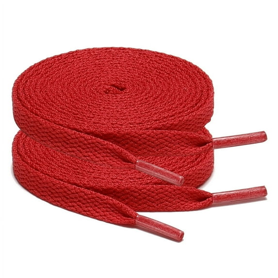 2Pair 24 27 36 45 63 72 Inch Flat Shoelaces Replacement for Sneakers Boots Red