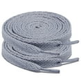 thumbnail image 1 of 2Pair 24 27 36 45 63 72 Inch Flat Shoelaces Replacement for Sneakers Gray Blue, 1 of 9