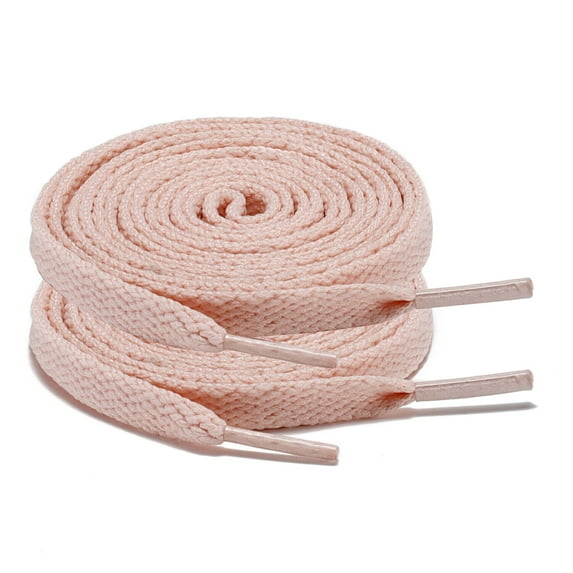 2Pair 24 36 45 63 72 Inch Flat Shoelaces Replacement for Sneakers Pale Pinkish