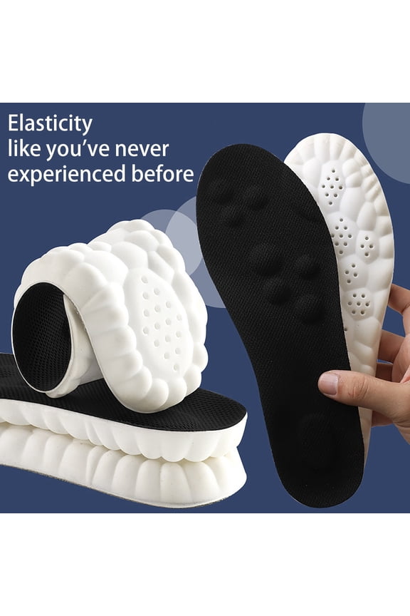 2Pair 4D Cloud Technology Insole, Arch Support Insoles for Men Women, Running Athletic Breathable Shoe Inserts, Comfort Insoles, Plantar Fasciitis Feet Insoles, for Foot & Joint Support