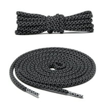 2Pair Black Reflective Shoe laces Replacement for Sneakers Running Shoes Boots