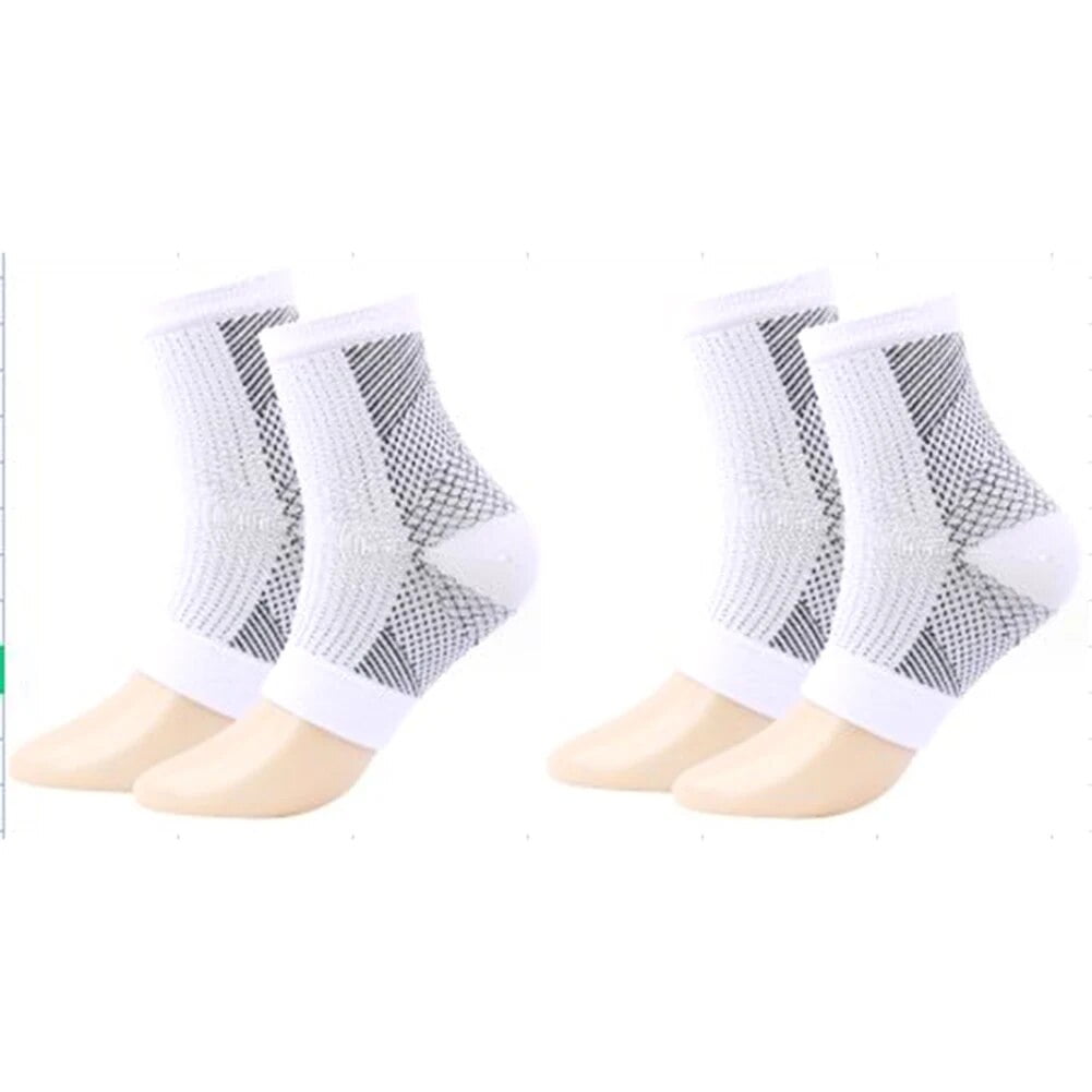 2Pair Compression Socks Ankle Compression Sleeves Braces Arch Support ...