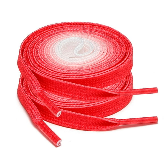 2Pair Flat Shoelaces Strings Replacement for Sneakers Athletic Running Shoes Red