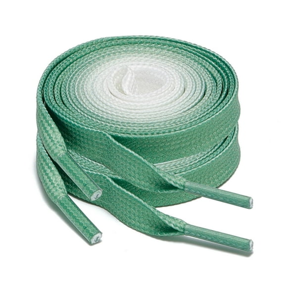2Pair Flat Shoelaces Strings Replacement for Sneakers Running Shoes Boots Green