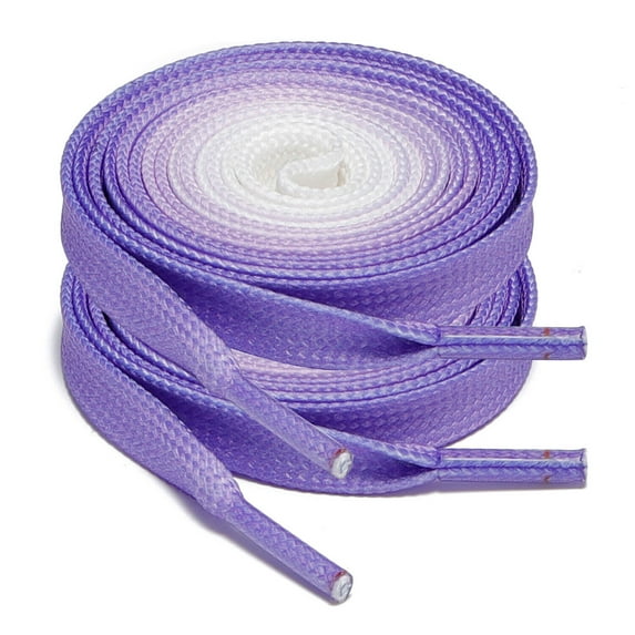 2Pair Flat Shoelaces Strings Replacement for Sneakers Running Shoes Boots Purple