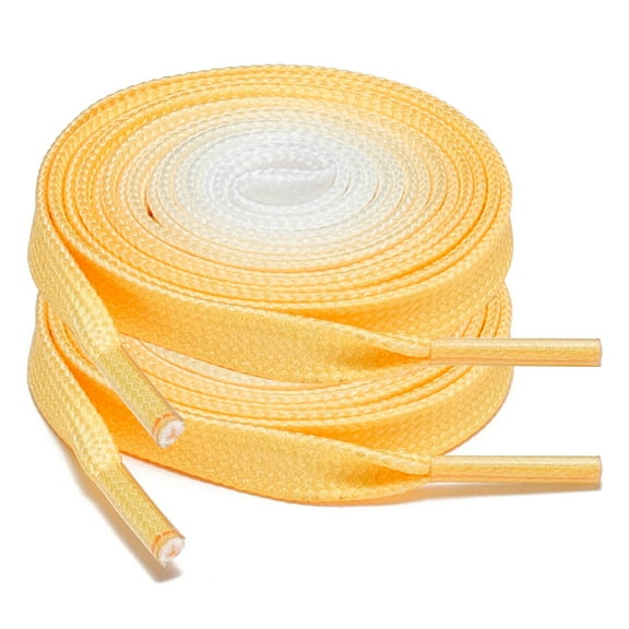 2Pair Flat Shoelaces Strings Replacement for Sneakers Running Shoes Boots Yellow