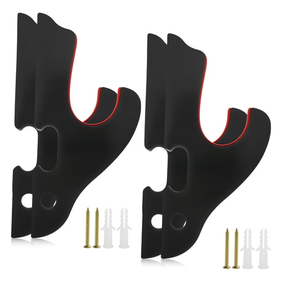 2Pair Plastic Wall Mounted Sword Rack Stable Support Sword Display Hanger Space Saving Katana Stand Easy to Install for Home