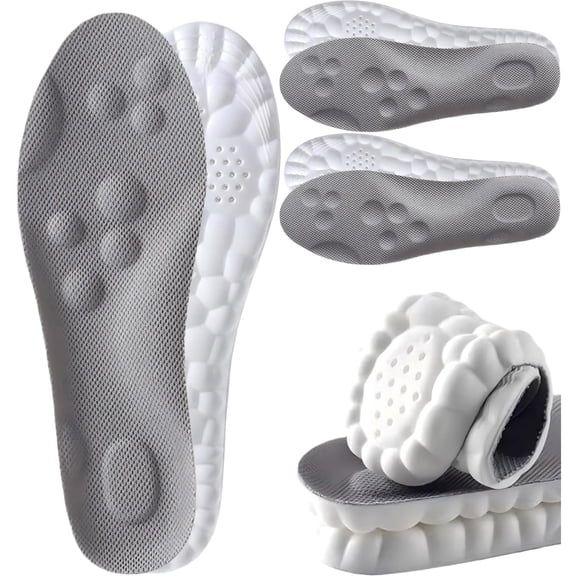 2Pairs 2026 New Upgraded 4D Cloud Insoles Men & Women, Cuttable, Automatically Adapt to Foot and Shoe Shape, Fit Arch Support for Foot Pain Relief and Fatigue Reduction