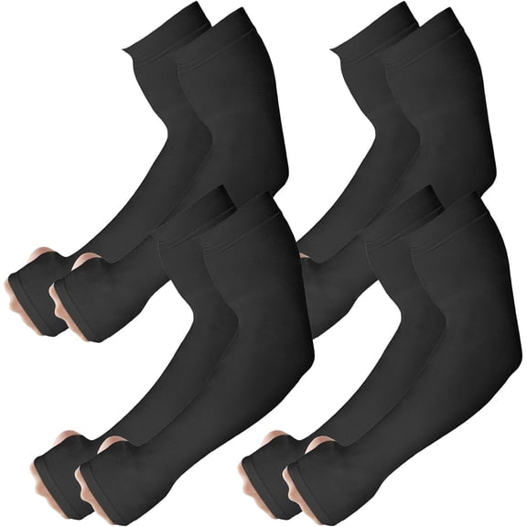 2Pairs/3Pairs/4Pairs/6Pairs Arm Sleeves for Men Women with Thumb Hole, UPF 50 UV Sun Protection Cooling Compression Sleeves to Cover Arms
