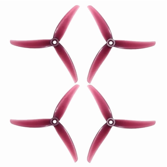 2Pairs 5inch Propeller 4.9x3.3x3 3 Blade CCW+CW Propeller for RC FPV Drone DIY Parts,-Red